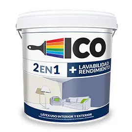 Pintura ICO 2 en 1 lavabilidad y rendimiento